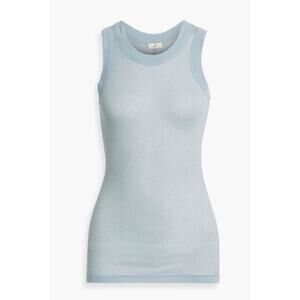 Bite Studios Cotton Tank Top Blue Cotton Sleeveless Small